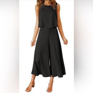 BRAND NEW! ROYLAMP Women's Summer 2 Piece Wide Leg Pants Set Jumpsuit